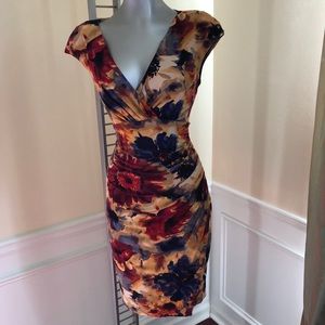 Dress knit floral Ralph Lauren